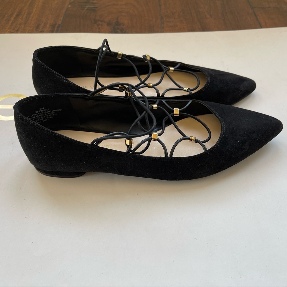 Nine West black flats shoes